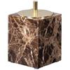 HNULGVI Set Porta Sapone E Spazzolino Bagno Accessori for il bagno in marmo naturale marrone Dispenser di sapone in lusso Porta spazzolino da denti Vassoio portasapone Set for(Gold-Toothpick box)