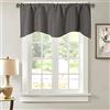 SMITHOOM Mantovana Classico Tinta Unita Corta Tenda a Pacchetto per Cucina Camera da letto Balcone Lavanderia 132x46cm Grigio