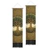 PLIGREAT Arazzo verticale con motivo albero della vita, nodo celtico, estetico, da appendere alla parete, per camera da letto, soggiorno, decorazione per la casa, arazzo lungo e stretto, con nappe