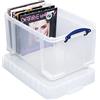 Really Useful Box Contenitore in plastica trasparente da 48 litri con coperchio XL