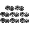 QUARKZMAN 8 Set Bottoni Automatici a Pressione 25mm Bottoni a Pressione da Cucire Metallo Accessori per Chiusura Borse Vestiti Jeans Cucito Artigianale, Nero