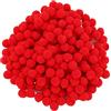 Perlin Pompon rossi per fai da te, 10 mm, 250 pezzi, piccoli pompon soffici | Palline decorative rosse vivaci per decorazioni natalizie, confezioni regalo, ghirlande, decorazioni da tavolo