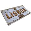 Gingiero Lisboa - Targa in metallo vintage, 30 x 15 cm, souvenir di Lisbona, Portogallo, decorazione da parete per casa, bar, pub, caffetteria, ufficio