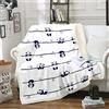 Loussiesd Coperta in pile a forma di panda con motivo a animali, per bambini, ragazzi, ragazze, cartone animato, bianco, nero, panda, orso, stampato, per divano letto, bambino, 70 x 100 cm