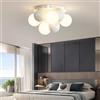Phtlampes Lampada da soffitto a LED per camera da letto design soffio crema retrò creativo paralume a sfera plafoniera illuminazione per cameretta soggiorno sala da pranzo decorazione camera da letto Lampadari