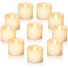 Boyfield Candeline 24pcs LED,per decorazione(luce bianca calda | Candele LED a forma di fiamma per decorazioni di Halloween e Natale, sicure e resistenti con batteria da 130 mAh, 4,5*3,5 cm