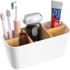 Noxtioanip Porta Spazzolini Bagno in Plastica (Bianche) | Porta Spazzolino Elettrico, Organizer da Bagno, Porta Spazzolini Elettrici con 5 Scomparti Regolabile per Il Bagno, Casa
