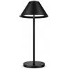 NLIGHTING Lampada da Tavolo LED Senza Fili con Batteria Ricaricabile, Nera | Touch Control, Dimmerabile, 3 Temperature Colore, USB-C, 400 Lumen, Design Moderno per Casa, Ristorante e Bar