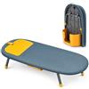 BORDRISE Asse da stiro da tavolo pieghevole con piedini antiscivolo e poggia ferro | 84 x 31,5 x 12 cm, asse da stiro portatile, pieghevole, con copertura resistente al calore e ripiano in silicone, per viaggi