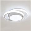 Arcadia Plafoniera Led Soffitto Moderna Rotonda con Luce Bianco Naturale - Lampadario Camera da Letto Soggiorno Bagno Cucina Camera Corridoio - 4500K 2000 Lumen 20W 28cm - Modello Nyssa