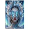 H3B8U2Y5 Fata dell'inverno Quadro su Tela 20x30in Accento Soggiorno | Maschera farfalla di cristallo, Stampa su Tela Soggiorno, Composizione Pittorica, Angolo Lettura, Stile Acquerello, 20x30in