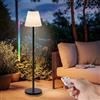 Ecvivk Lampada da terra solare esterni Lampada da terra a LED a batteria Senza fili dimmerabile Bianco caldo e RGB Lampada con sensore di luce.