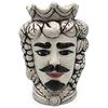 Giardini di Marzo Vaso in ceramica Moro Siciliano UOMO ANTICATO 13,5x12,5 cm Altezza 18 cm