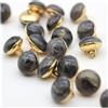 GIVBRO Bottoni Gioiello da Cucito Grigi 11,5 mm, 10 Pezzi, con Gambo, Ricambio | Cupola marmorizzata e bordo dorato donano un tocco elegante a camicie, cardigan, abiti, polsini e lavori creativi DIY