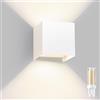 SYZM light G9 Lampada da Parete Esterno/Interno con Lampadina Sostituibile IP65 impermeabile Applique da Parete Esterne Alluminio Angolo del Fascio Regolabile Quadrato Cubo 10CM Bianco, 4000K Luce Naturale