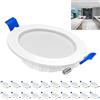 LZQ Faretto da incasso a LED, 20 pezzi, 5 W, 230 V, da soffitto, da incasso, per corridoio, camera da letto, soggiorno, bagno, cucina, bianco caldo