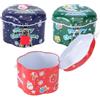VILLCASE 3pezzi Salvadanaio Natalizio in Latta Scatole di Caramelle Decorative per Regali da Conservare Capienza e Riutilizzabile per Dolci Natalizi