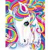 OWN4B Kit per punto croce su tela stampata con simpatici unicorni colorati, 11 ct, 36 x 46 cm, kit per ricamo fai da te (unicorno)