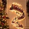 Generic MRC - Lampada da parete con sentiero magico di Natale in 3D | LED con luce bianca calda, decorazione da parete salvaspazio, facile posizionamento a parete, effetto neve a cascata