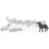 Moranduzzo Capra, Cane e 6 Pecore per Presepe da Cm 10 - STANDARD 10 - Scala 1:20 - Statuine Indistruttibili, Pittura Rifinita a Mano, Prodotto Ufficiale, Made in Italy, Scultore M. Landi