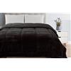 Tata Home Trapunta Invernale Matrimoniale in Velluto Tinta Unita Piumone Trapuntato in Tessuto Effetto Flannel Caldo Morbido Mod.Heidi (NERO)