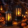 Dongcill 2 Pezzi Lanterne Halloween Luce LED,Halloween Decorazioni Casa Luci Led | Halloween Zucca Luminosa da Esterno Appendere,Lamp Candela Zucca Halloween,Halloween Decorazioni