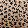 Panini Tessuti, Pile Mano Cachemire Orme Nere Sfondo Biscotto, Venduto al Metro, 1 qtà = 100 cm; 2 qtà = 200 cm - Rivestimento - Coperte - Creazioni Handmade - Arredo d'interni
