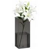 Vicloon Vasi in Acrilico Trasparente,10x25 cm Piazza Vaso Trasparente | Vasi Trasparente Resistente,Vaso Indistruttibile Leggero per Fiori Freschi/Finti,Decorazione Interna/Esternea
