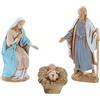 Moranduzzo Natività 3 Soggetti per Presepe da 6,5 cm - MINI 6,5 - Scala 1:30 - Statuine Indistruttibili Rifinite a Mano, Scultore M. Landi, Made in Italy