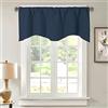 SMITHOOM Mantovana Classico Tinta Unita Corta Tenda a Pacchetto per Cucina Camera da letto Balcone Lavanderia 132x46cm Blu navy
