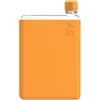 memobottle A5 (Mandarino) Pacchetto - 750 ml (25 oz) - Bottiglia, fodera in silicone e coperchio | Bottiglia d'acqua sottile per borse, libri e laptop | Senza BPA