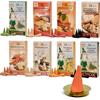 Knox Set di coni di incenso, 8 fragranze (profumo di abete, mirra, pan di zenzero, vaniglia, miele di foresta, mela cotta, marzapane e mandorle bruciate) con portacandela, coni di incenso, made in