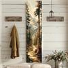 XINBAO Quadro da parete lungo e stretto, quadro su tela alto e sottile, quadro naturalistico, quadro verticale, dipinto di loto (40x120 cm/senza cornice)