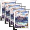 Cinnani Cornice Foto 20 x 25, Cornice Trasparente set di 4, Argento in Vetro, Cornice Personalizzata Con Foto per Casa, Ufficio, Matrimonio, Regalo