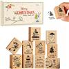 Doukesh Set Di 10 Timbri Di Natale In Legno Scritta Buon Natale In Legno Per Biglietti Ciondoli Scrapbooking E Artigianato Natalizio Natale Carta Da Regalo