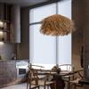 DOCJX Lampadario In Vimini Regolabile - Sospensione In Bambù Intrecciato Con Attacco E27, Altezza Regolabile 150 Cm Per Isola Cucina, Sala Da Pranzo, Camera Da Letto, Stile Rustico Campagna Retrò(60CM)