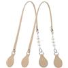 WanMing Manici in Alluminio superfibra Argento, Manici in Pelle a Catena per Borsa Obag O Bag