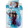Disney Frozen Frozen 2 Elsa Anna Copripiumino Neonato 100x135 + Federa 40x60 100% Cotone | Lettino reversibile | Cotone naturale morbido traspirante | Disney ufficiale | Bambine 0-3 | Sbarre | Lavabile in lavatrice
