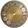 Todikaper Orologio vintage in alluminio, quadrante da 180 mm, diametro 17,8 cm, in metallo, con numeri romani, pezzo di ricambio dorato