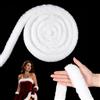 Aysatogc Pelliccia sintetica per fai da te, 5 x 550 cm, pelliccia sintetica bianca | Rotolo di pelliccia sintetica corta, bianco, per gnomi, barba, capelli nani, fai da te