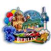 Quwsne Magnete da frigorifero Berlino Germania magnete da frigorifero souvenir di viaggio città regali turistici 3D classici punti di riferimento artigianali fatti a mano decorazione della casa -1167