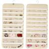 Cabilock Hanging - Organizer per gioielli con 66 tasche, doppio lato, per orecchini, collane, bracciali, anelli, armadietti