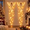 Generic Lampada da parete a cascata, a LED, a forma di stella, decorazione | Decorazione da parete a forma di angelo custode con stelle incandescenti, calda luce notturna celeste per camera da letto