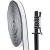 PH PandaHall 5m Corda Sintetica Cotone e Seta Sageo 15mm per Decorazioni da Appendere Alla Spada Giapponese da Samurai Fai Da Te, Nero e Bianco