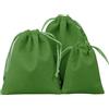 Duories Lot de 6 sacchetti in velluto, piccoli sacchetti in tessuto con cordoncino, sacchetti regalo in tessuto, da riempire per gioielli, matrimonio, Natale, compleanno, festa, 12 x 15 cm, verde