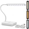 Generico NOMUEL Lampada da Scrivania LED Ricaricabile, 3 Temperature di Colore e 3 Livelli di Luminosità, Lampada Tavolo con Collo Flessibile 360°, Supporto Smartphone, Touch, Luce Studio Lettura Ufficio