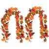 KASESSS 2 Pezzi Piante Finte Cadenti, 1.75 m Pianta Finta Cadente, Foglia D'acero Piante Rampicanti Finte, Piante Finte da Interno Cadenti per Halloween Giardino Soggiorno Parete Decorazione