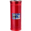 Holyart Candele, ceri, ceretti: Cero votivo 4 giorni T80 Sacro Cuore di Gesù diam 8 cm rosso cera bianca 20 cm