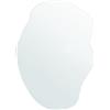 Beliani Specchio da parete di forma irregolare 50 x 70 cm vetro argento