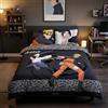 Aymax Naruto Shippuden Copripiumino Matrimoniale 240x220 + 2 Federe 65x65 Sasuke | Piumino matrimoniale reversibile | Cotone & poliestere asciugatura rapida | Licenza ufficiale | Regalo anime | Idea regalo